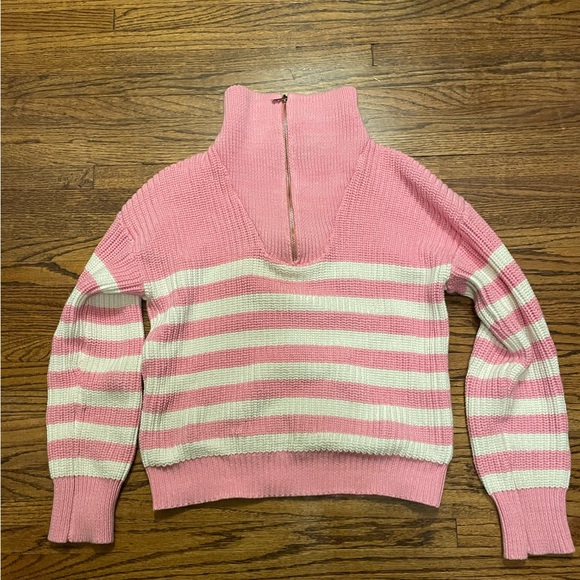 LINE Quarter zip cotton sweater Size Small - Picture 2 of 4